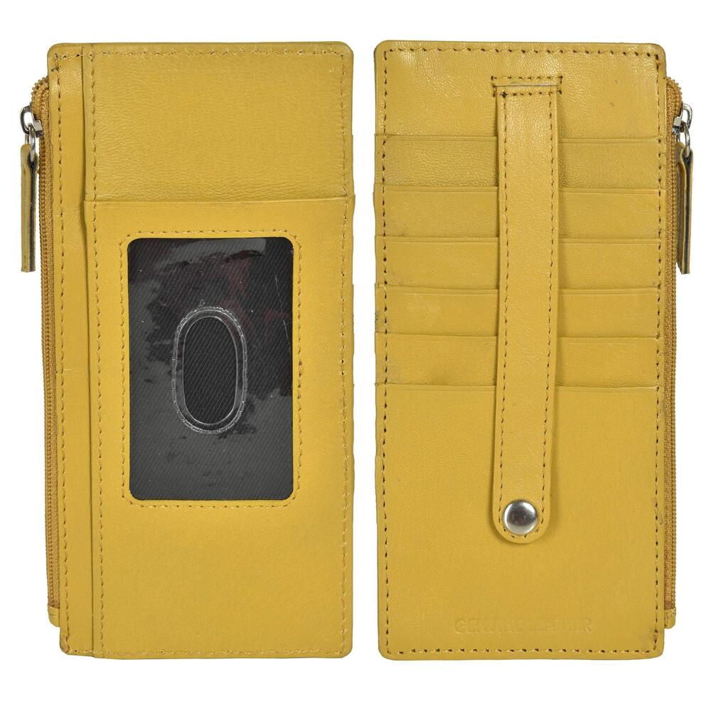 6947 Leatherboss Leather All in One Credit Business Card Case Holder Slim